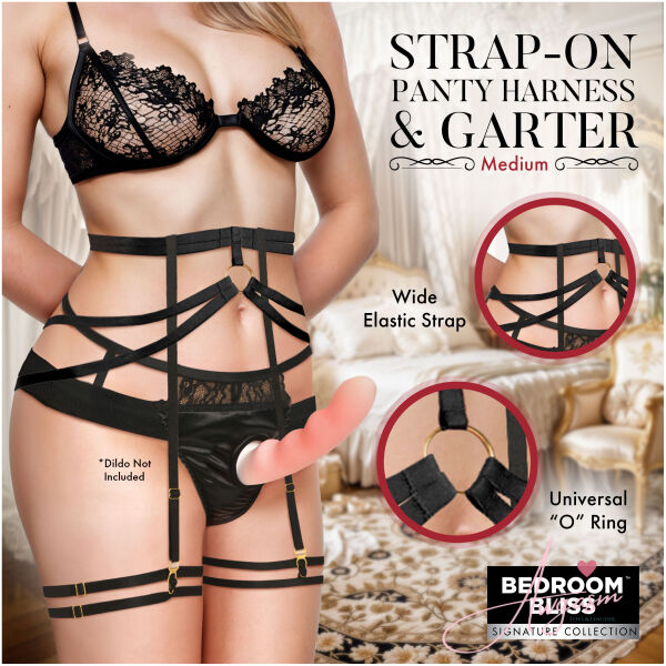 Belle Strap-On Panty Harness & Garter - Medium - Image 2