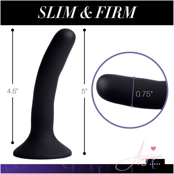 Black Silicone Strap-On Dildo - Small - Image 4