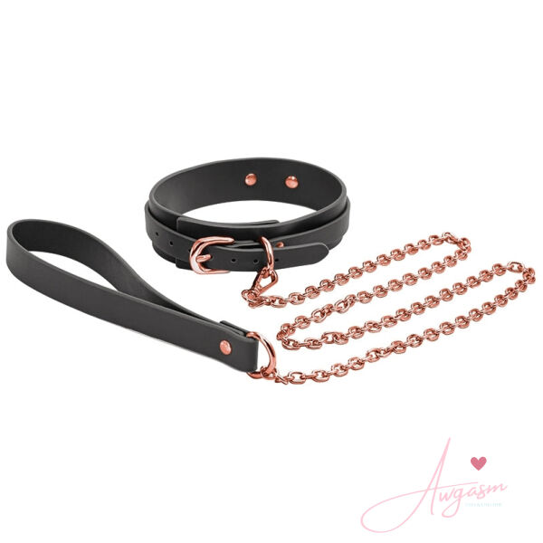 Bondage Couture Collar and Leash-Black - Image 2