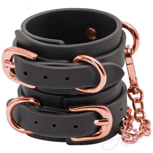 Bondage Couture Wrist Cuffs-Black - Image 2