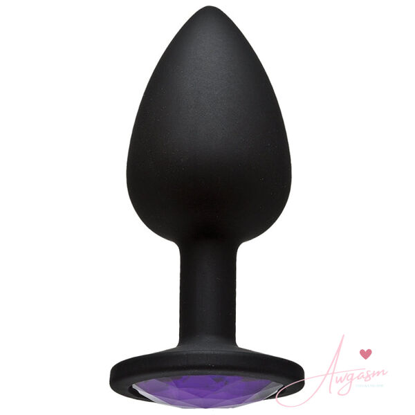 Booty Bling Silicone Plug Small-Purple - Image 2
