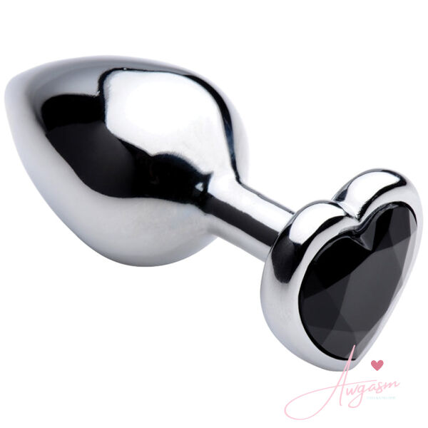 Booty Sparks Black Heart Gem Anal Plug-Medium - Image 2