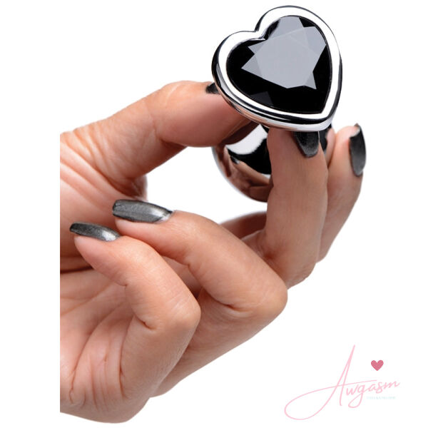 Booty Sparks Black Heart Gem Anal Plug-Medium - Image 4