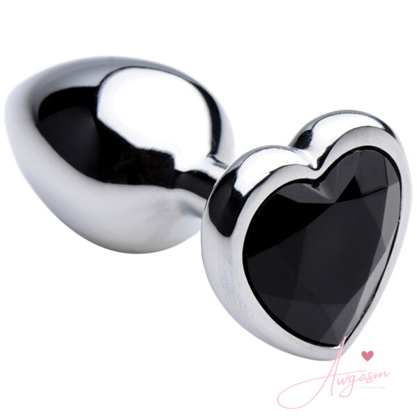 Booty Sparks Black Heart Gem Anal Plug-Small - Image 2