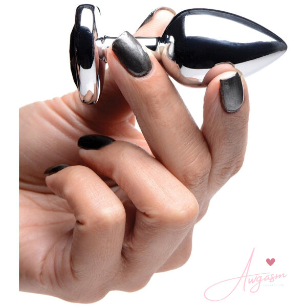 Booty Sparks Black Heart Gem Anal Plug-Small - Image 3