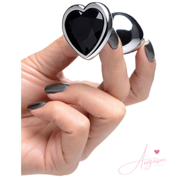 Booty Sparks Black Heart Gem Anal Plug-Small - Image 4