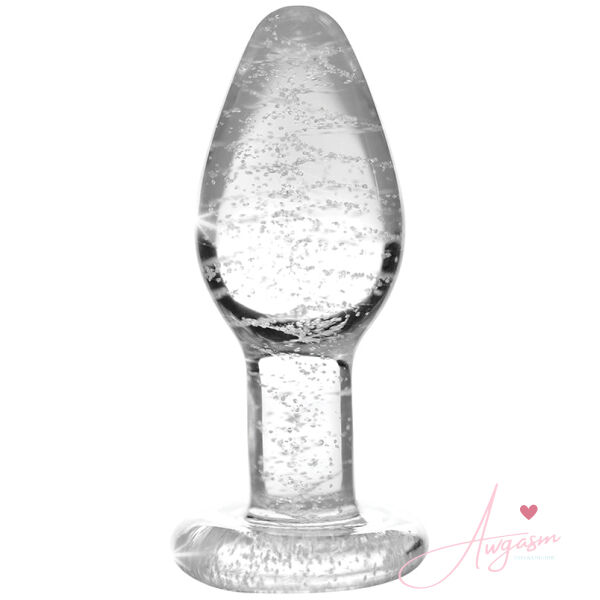 Booty Sparks Glow-In-The-Dark Glass Anal Plug-Small - Image 2