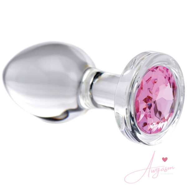 Booty Sparks Pink Gem Glass Anal Plug-Medium - Image 2
