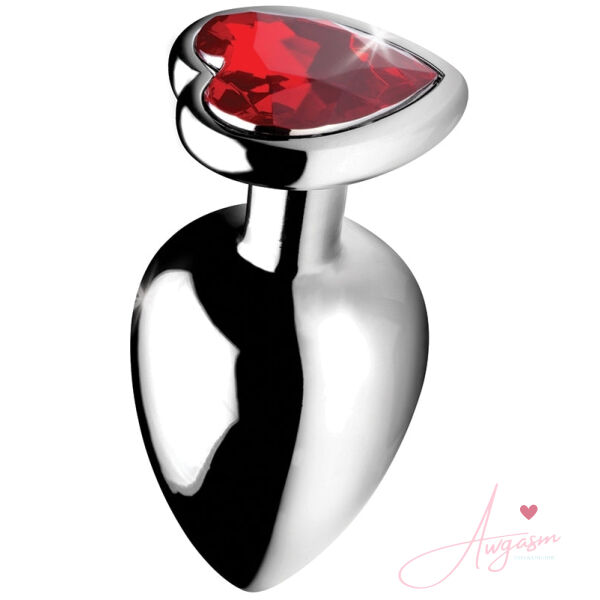 Booty Sparks Red Heart Gem Anal Plug-Large - Image 3