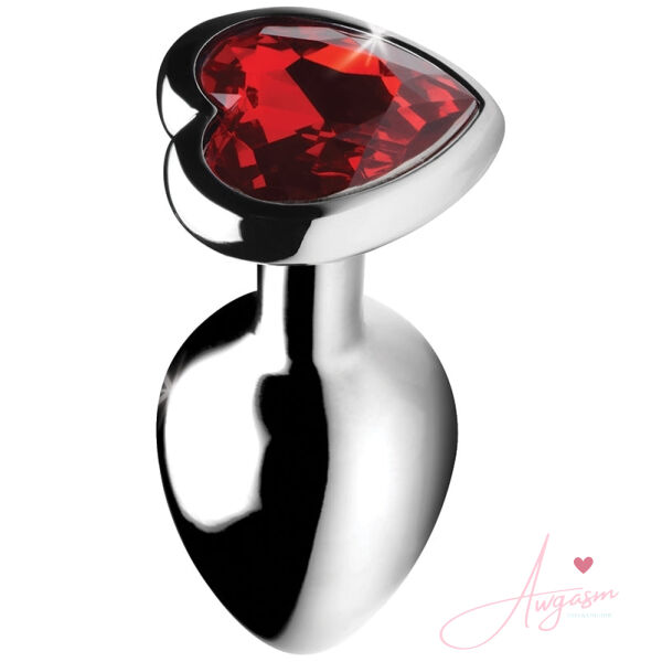 Booty Sparks Red Heart Gem Anal Plug-Small - Image 3