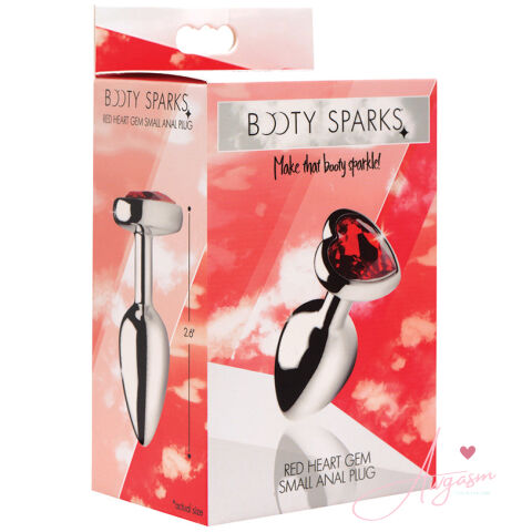 Booty Sparks Red Heart Gem Anal Plug-Small