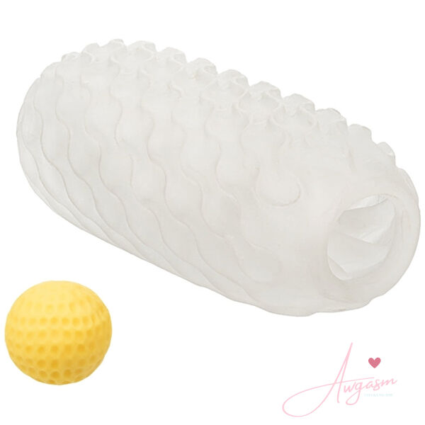 Boundless Reversible Squishy Ball Stroker-Yellow - Image 2