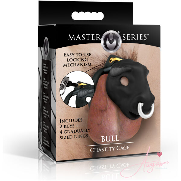 Bull Chastity Cage - Black - Image 6