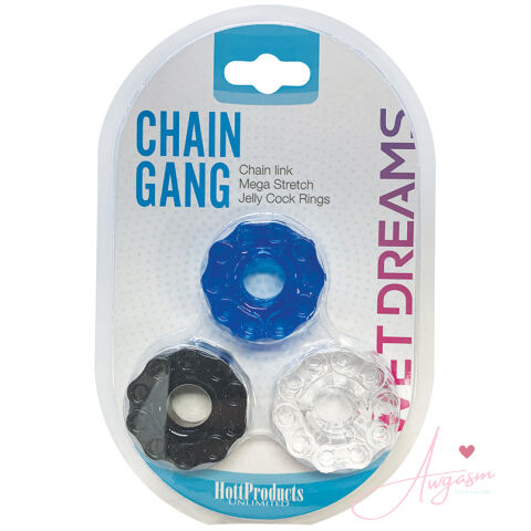 Chain Gang Cock Rings 3 Pack
