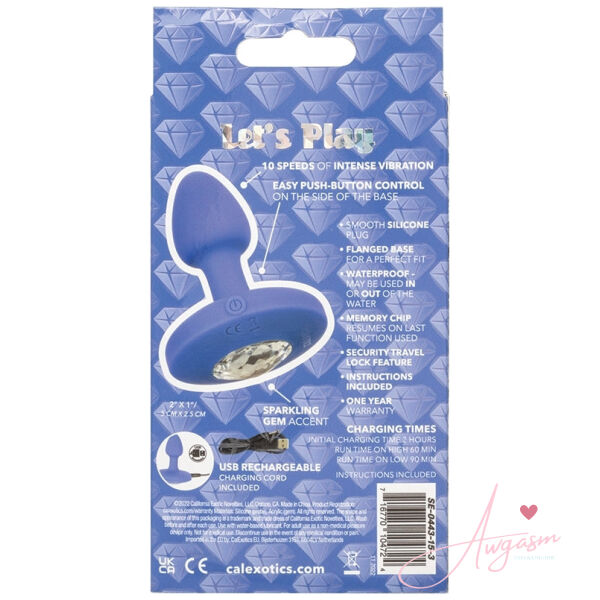 Cheeky Gems Rechargeable Vibrating Probe-Blue Small - Image 4