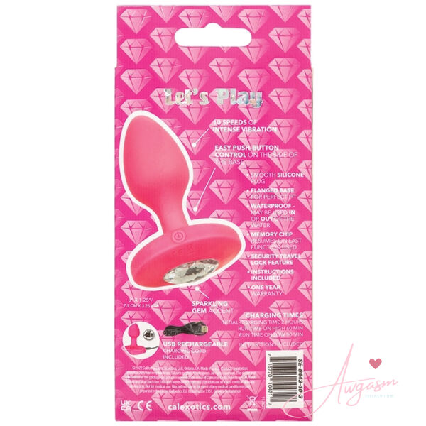Cheeky Gems Rechargeable Vibrating Probe-Pink Medium - Image 4