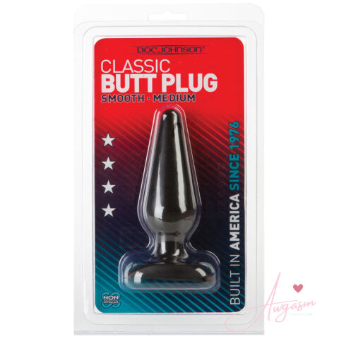 Classic Butt Plug Medium-Black