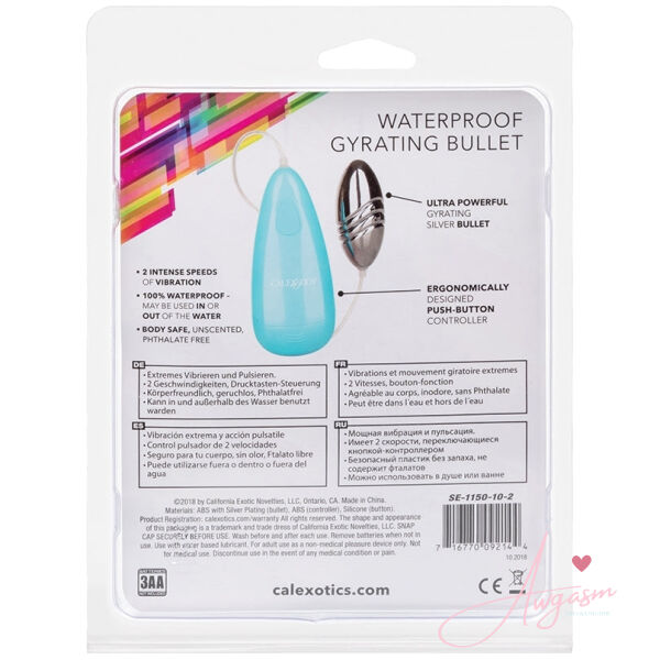 Classic Waterproof Gyrating Bullet-Blue - Image 4