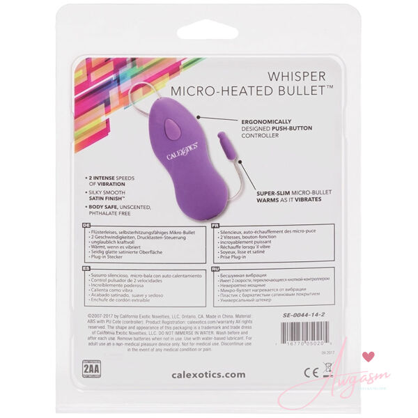 Classic Whisper Micro-Heated Bullet-Purple - Image 3