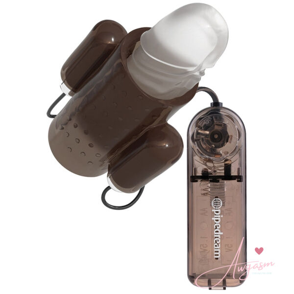 Classix Dual Vibrating Penis Sleeve-Smoke - Image 2