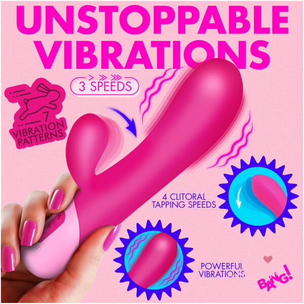 Clit Tapping Vibrating Rabbit - Pink - Image 2