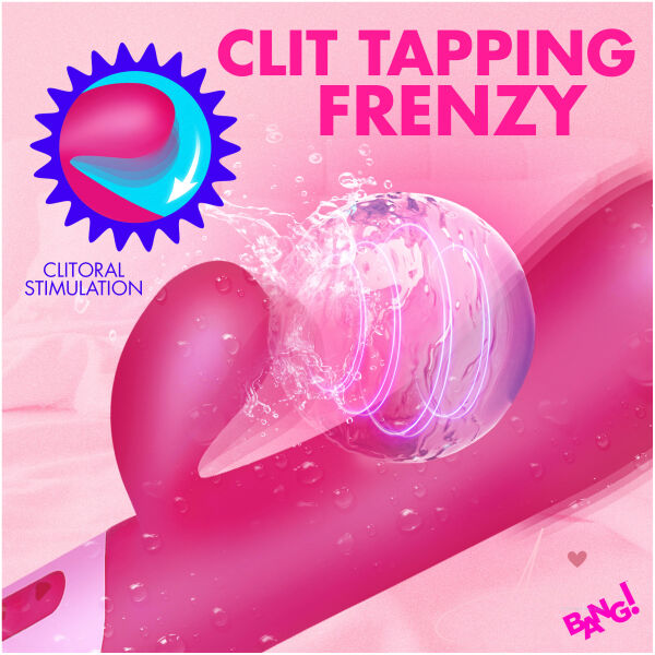 Clit Tapping Vibrating Rabbit - Pink - Image 3