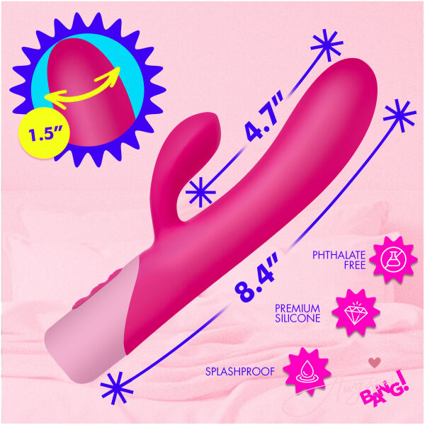 Clit Tapping Vibrating Rabbit - Pink - Image 4