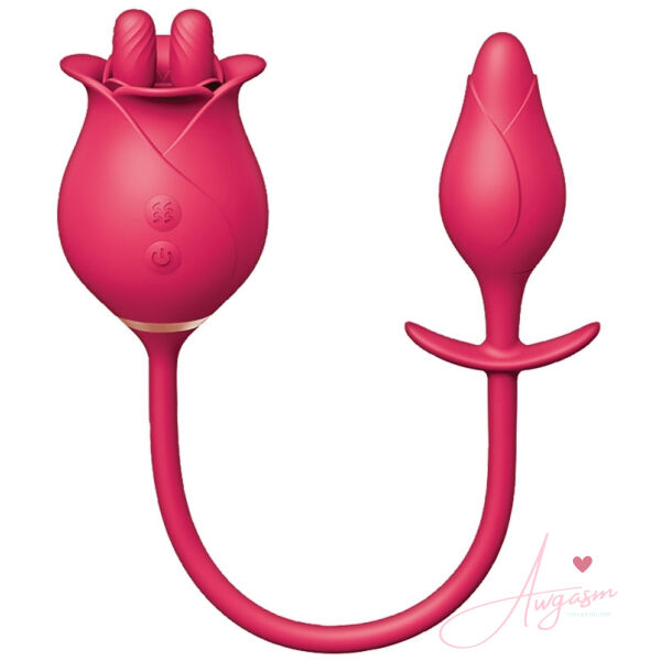 Clit-Tastic Tulip Finger Massager & Pleasure Plug-Red - Image 2