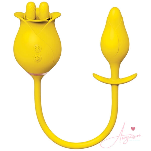 Clit-Tastic Tulip Finger Massager & Pleasure Plug-Yellow - Image 2