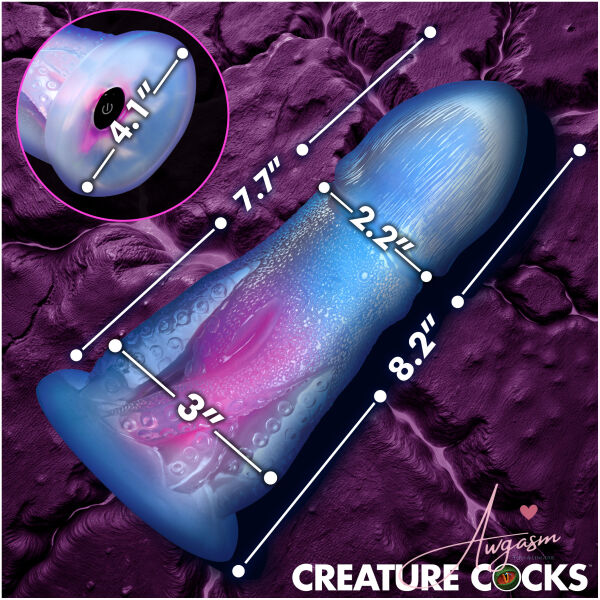 Cocktopus Deluxe Glow-in-the-Dark Vibrating Silicone Dildo - Image 4