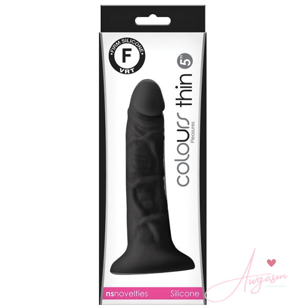 Colours Pleasures Thin Dildo-Black 5 - Image 4
