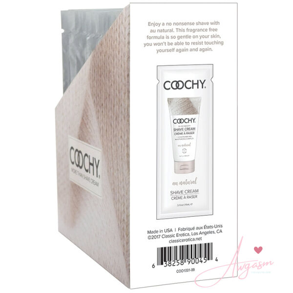 Coochy Shave Cream-Au Natural 15ml Foil Display of 24 - Image 2