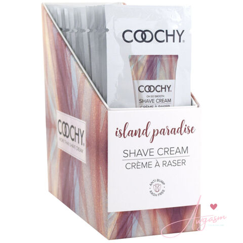 Coochy Shave Cream-Island Paradise 15ml Foil Display of 24