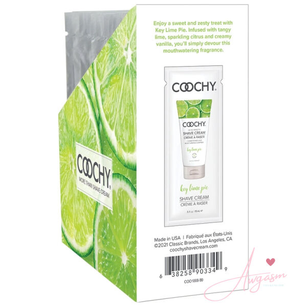 Coochy Shave Cream-Key Lime Pie 15ml Foil Display of 24 - Image 2