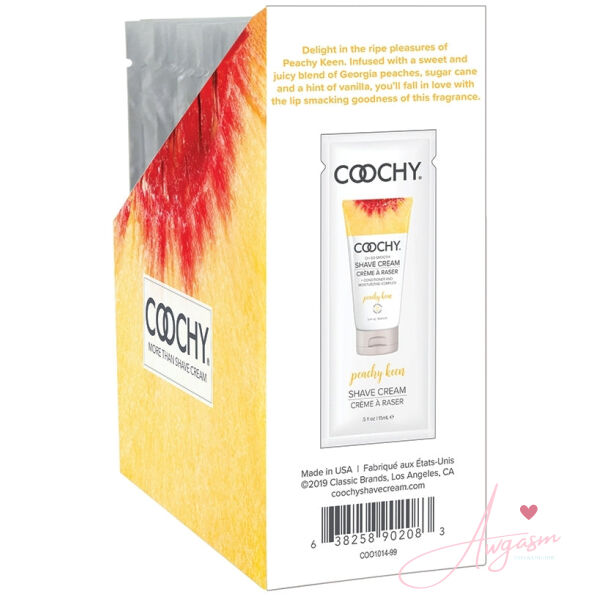 Coochy Shave Cream-Peachy Keen 15ml Foil Display of 24 - Image 2