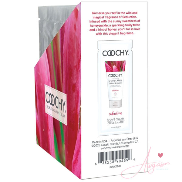 Coochy Shave Cream-Seduction 15ml Foil Display of 24 - Image 2