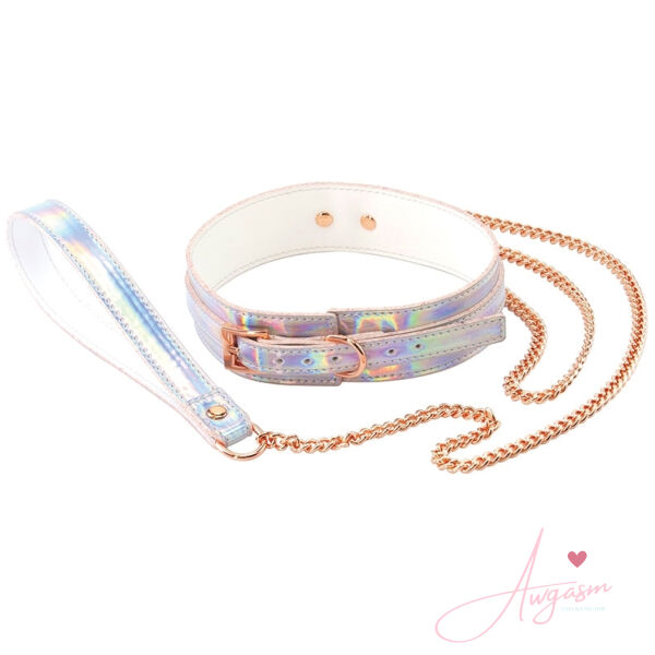 Cosmo Bondage Collar & Leash-Rainbow - Image 2