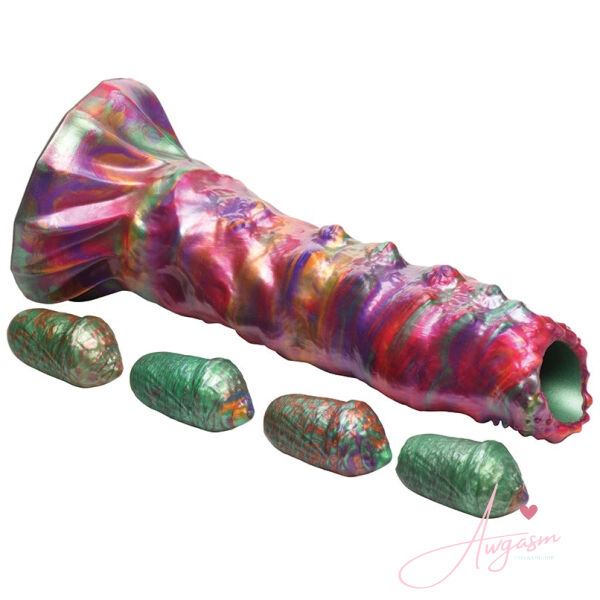 Creature Cocks Larva Silicone Ovipositor Dildo with Eggs - Image 2