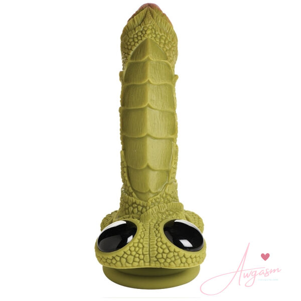 Creature Cocks Swamp Monster Green Scaly Silicone Dildo - Image 3