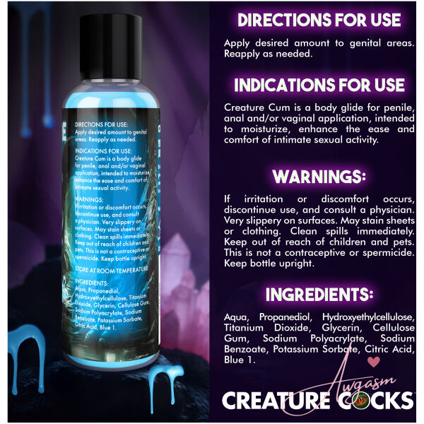 Creature Cum Blue Jizz Lubricant - 4oz - Image 6