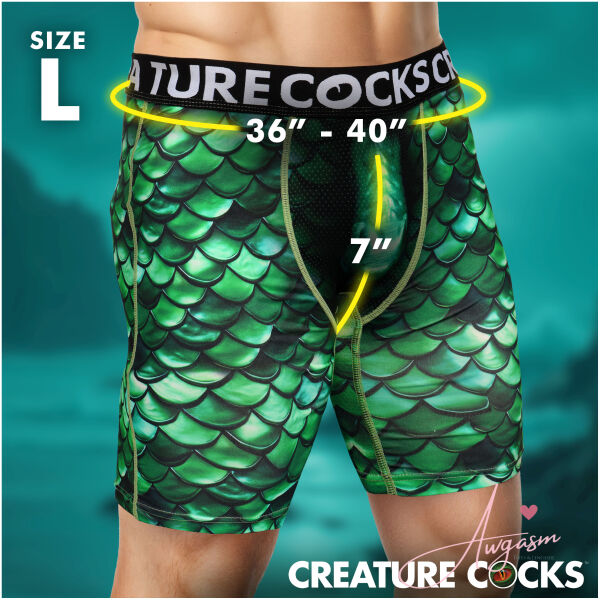 Creature Wear Cockness Monster Lake Creature Boxer Shorts - Large - Image 5
