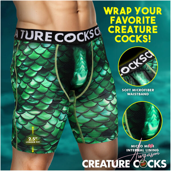 Creature Wear Cockness Monster Lake Creature Boxer Shorts - X-Large - Image 3