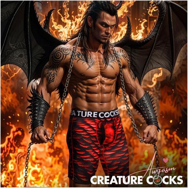 Creature Wear Horny Devil Demon Boxer Shorts - Large - Image 2