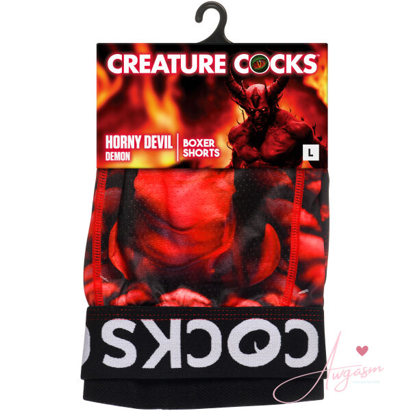 Creature Wear Horny Devil Demon Boxer Shorts - Large - Image 7