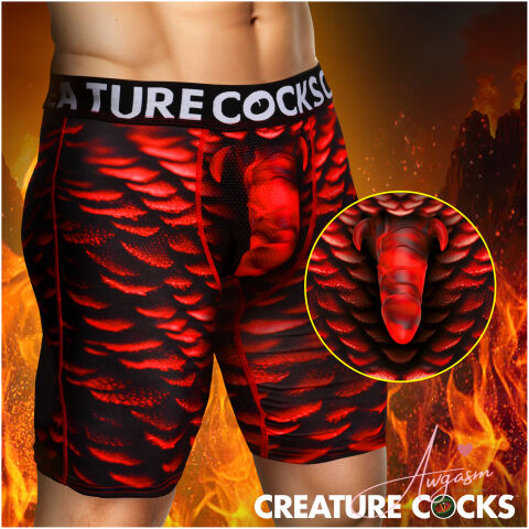 Creature Wear Horny Devil Demon Boxer Shorts - Medium