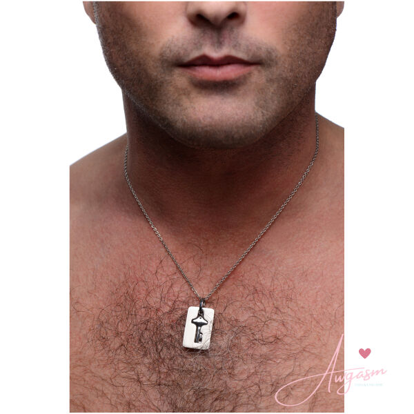 Cuffed Locking Bracelet and Key Necklace - Image 6