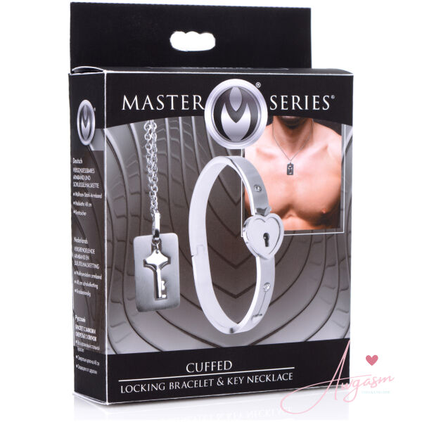 Cuffed Locking Bracelet and Key Necklace - Image 7