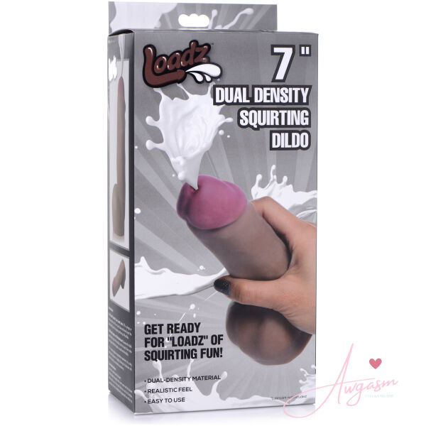Dark Dual Density Squirting Dildo - 7 Inch - Image 8