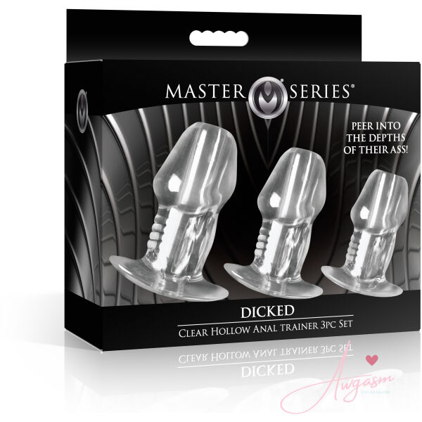 Dicked Clear Hollow Anal Plug 3pc Set - Image 8