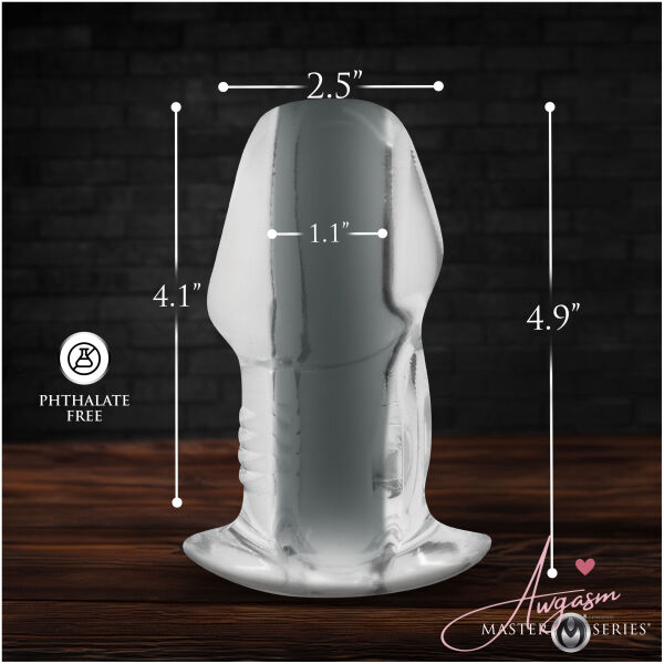 Dicked Clear Hollow Anal Plug - Large - Image 5